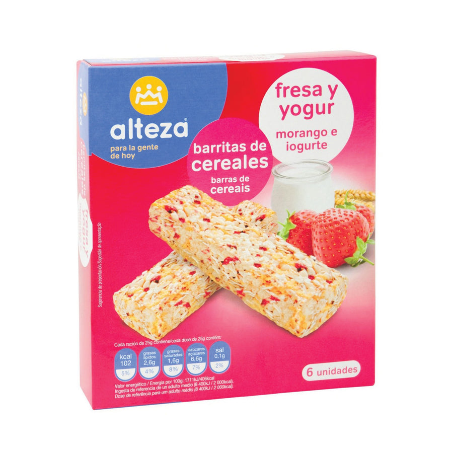 Alteza Cereal Bars Strawberry Yogurt (6x 25g)