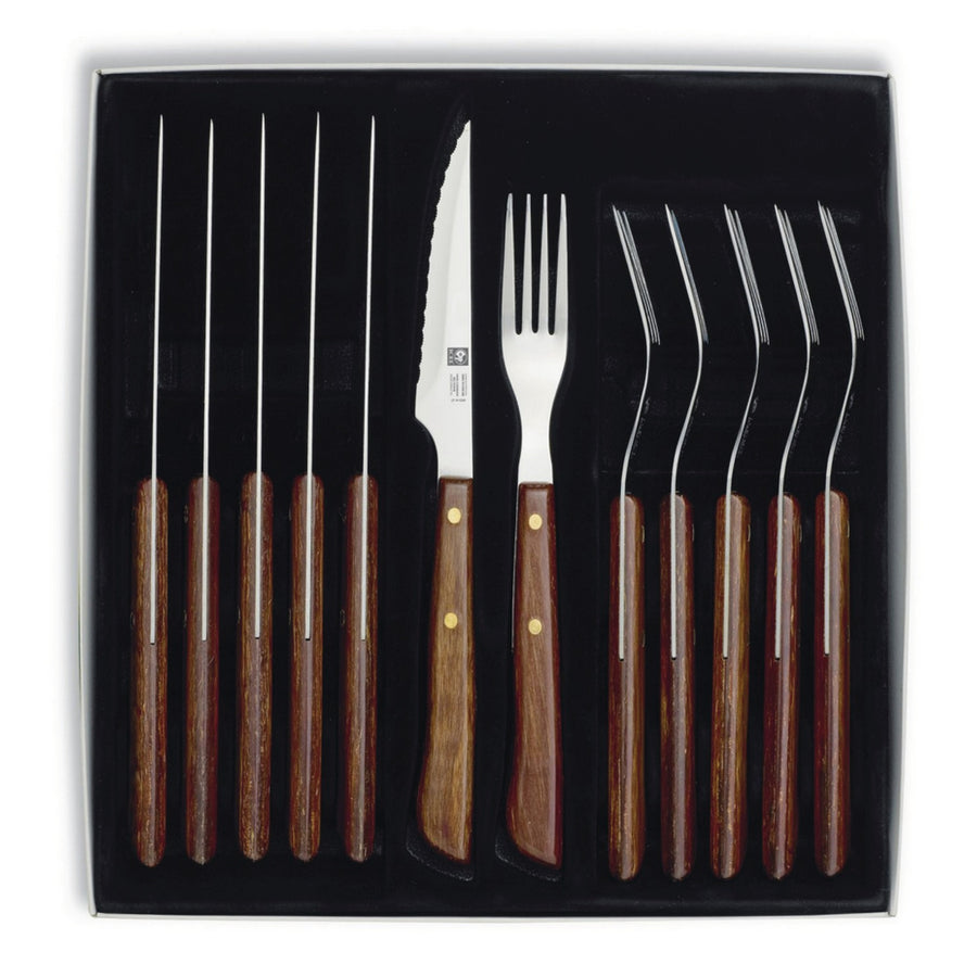ICEL Wood Knife & Fork Meat Set