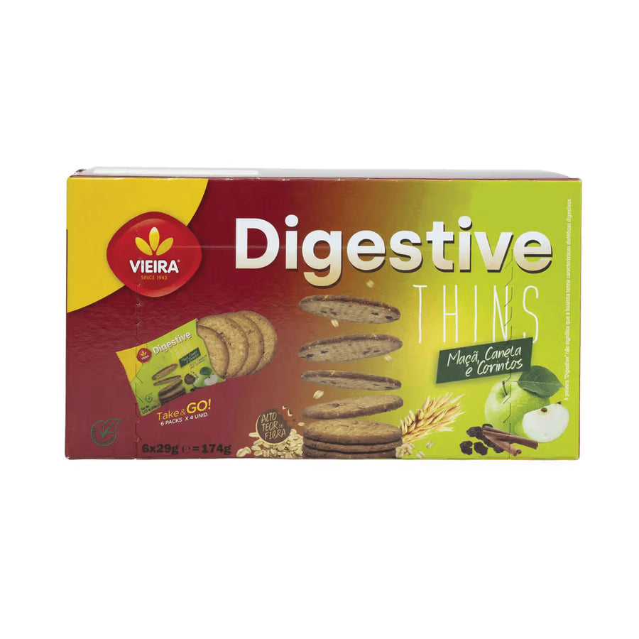 Vieira Digestive Cookies with Apple, Cinnamon and Currants (6x 29g)